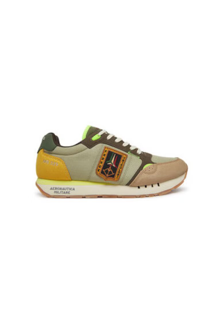 Aeronautica Militare Мъжки спортни обувки - 251SC292CT3547 - Текстил - Зелени