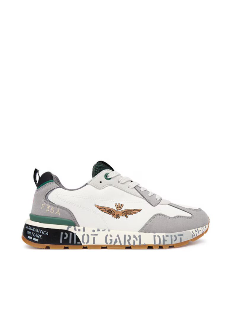 Aeronautica Militare Мъжки спортни обувки - текстил - сив/бял
