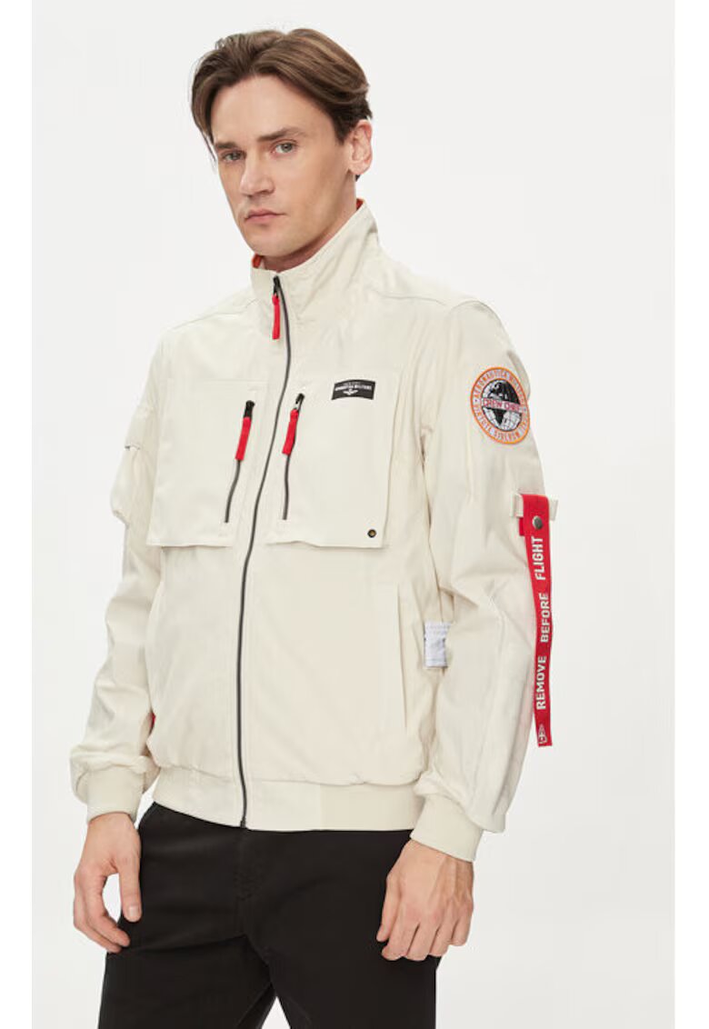 Aeronautica Militare Мъжко яке - 303714918 - Памук - Бежово