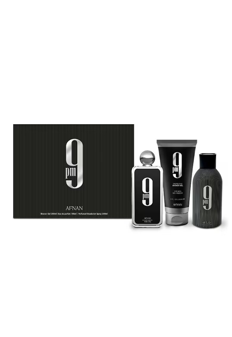 Afnan Комплект Eau de Parfum - 9 pm Men - 100 ml + Душ гел 150 ml + Дезодорант спрей - 150 ml