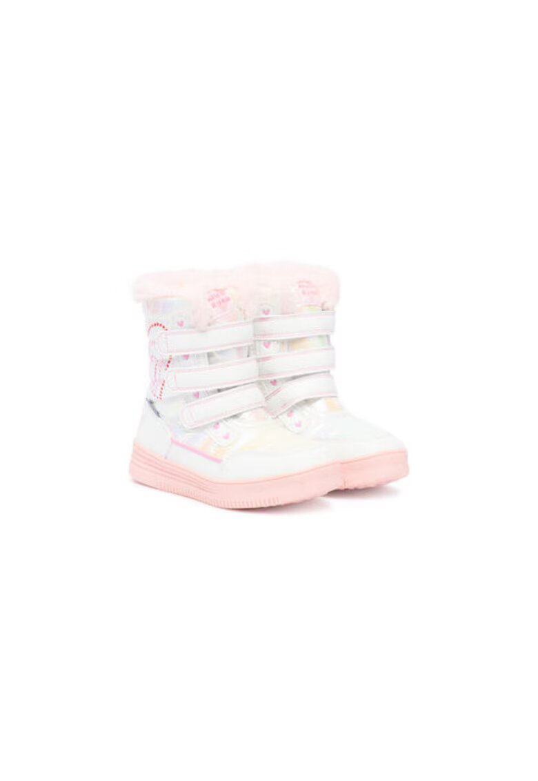 Agatha Ruiz de la Prada Детски зимни ботуши за момичета - 305467119 - еко кожа - бял/розов