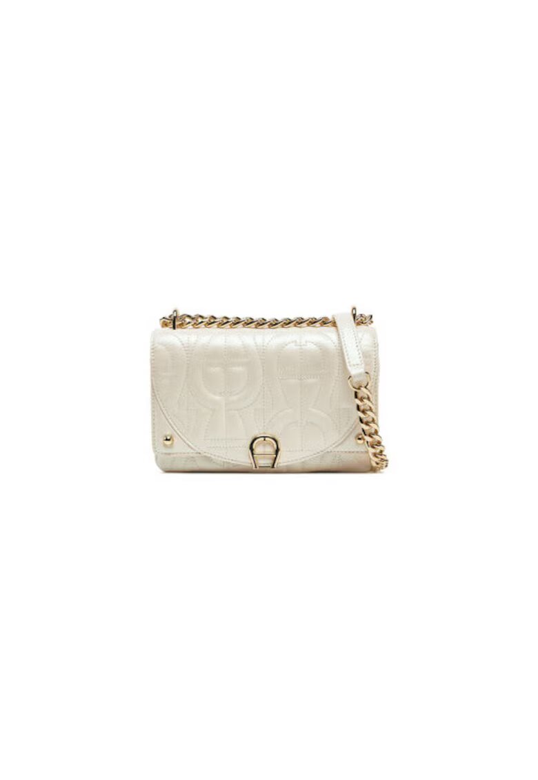 Aigner Дамска чанта 305235558 - Естествена кожа - Бяла