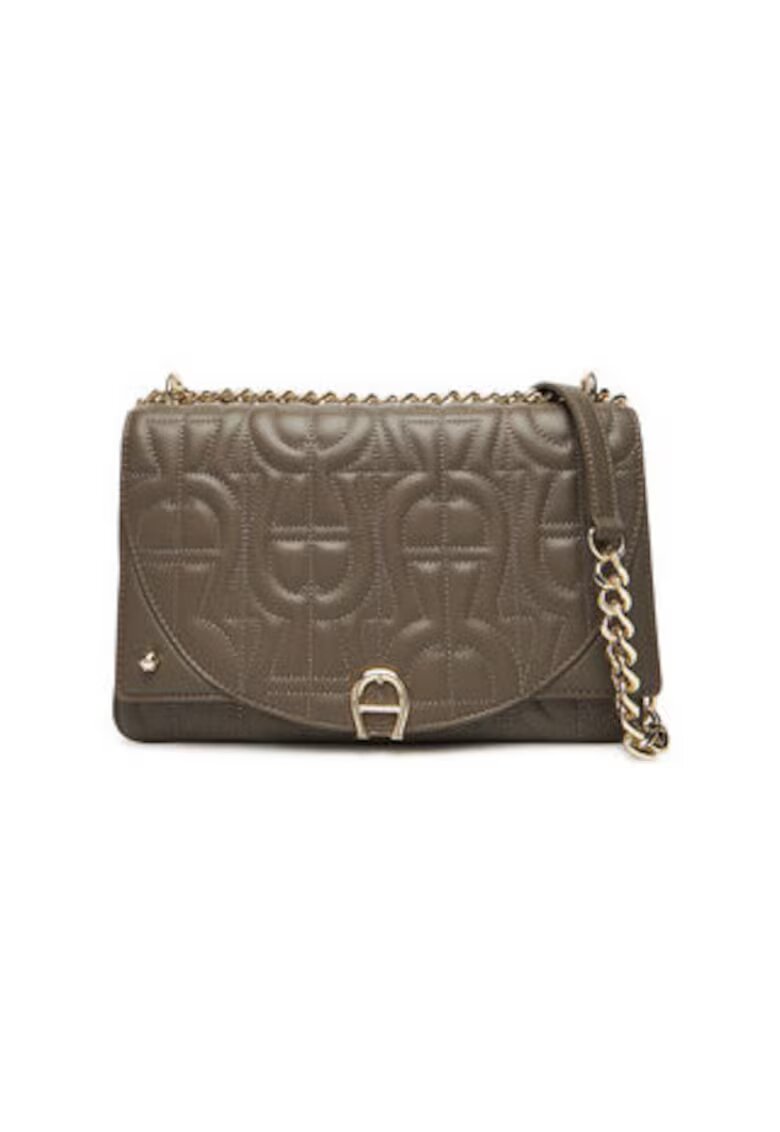Aigner Дамска чанта - 305521781 - естествена кожа - златни детайли