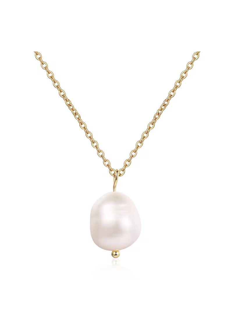 AILORIA Сребърно колие Sakura 29399 с покритие от 18K злато и сладководна перла