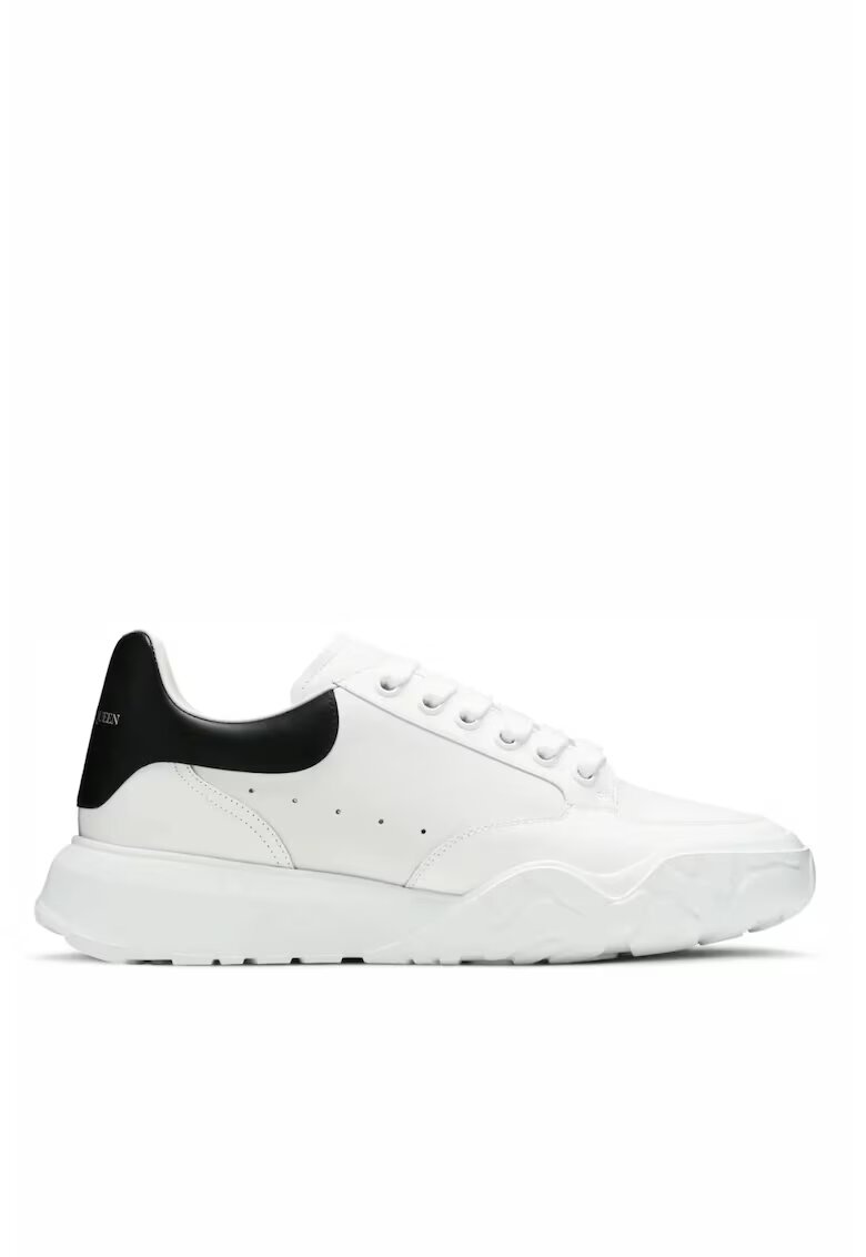 Alexander McQueen Маратонки Court Larry - бял/черен - кожа - Бял/Черен