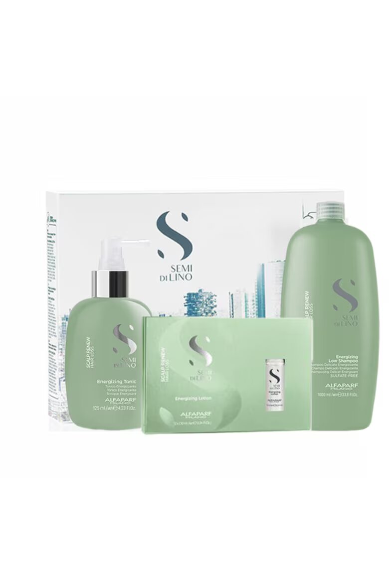 Alfaparf Milano Комплект против косопад Scalp Energizing - Шампоан 1000 мл - Тоник 125 мл - Лосион 12x10 мл