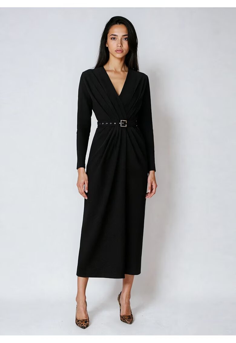 Alina Cernatescu Amaris Drapped Midi Dress