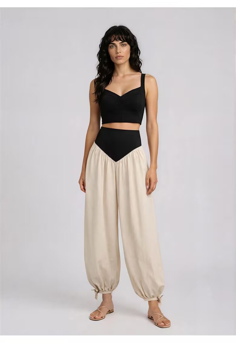 Alina Cernatescu Set de top si pantaloni din bumbac Elyra