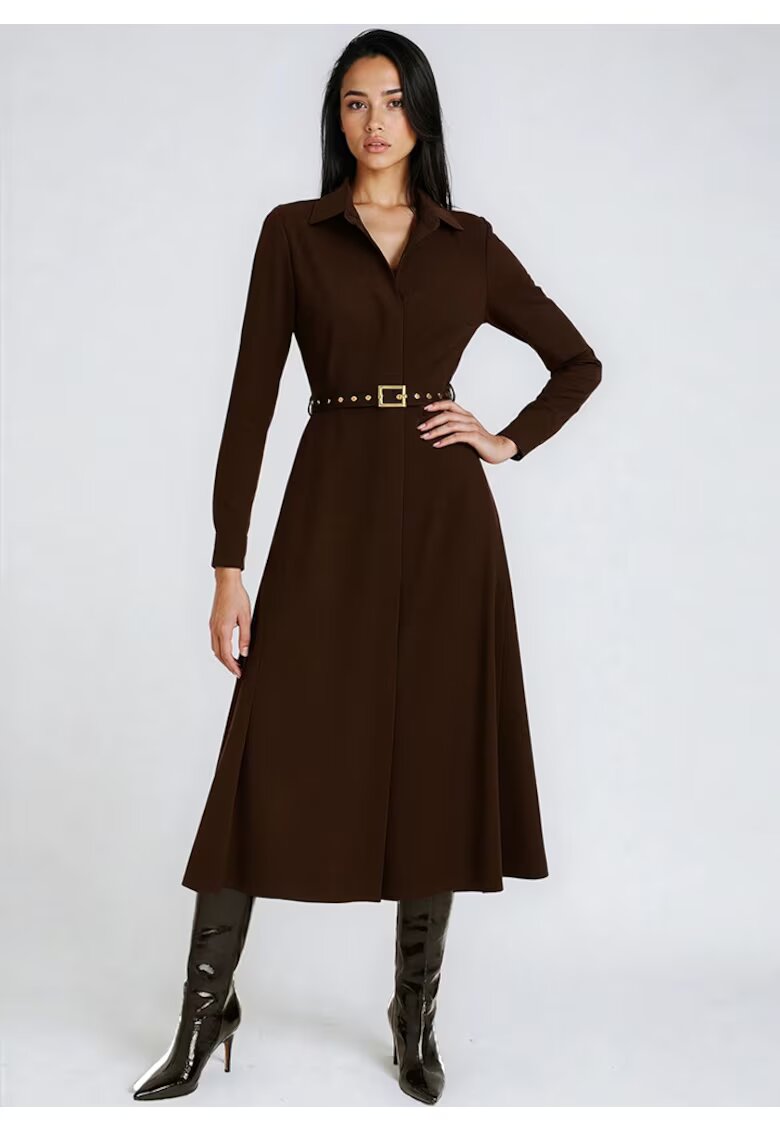 Alina Cernatescu Sylvie Viscose Midi Shirtdress