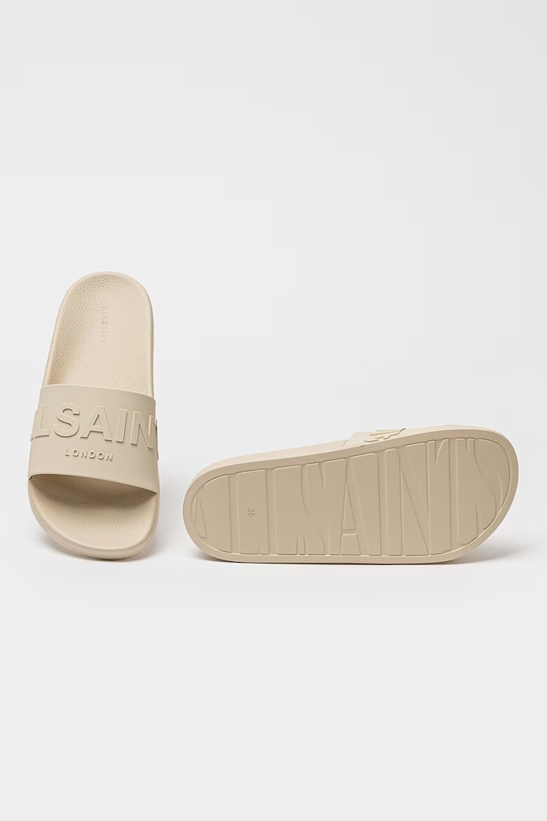 AllSaints Чехли с релефно лого Слонова кост
