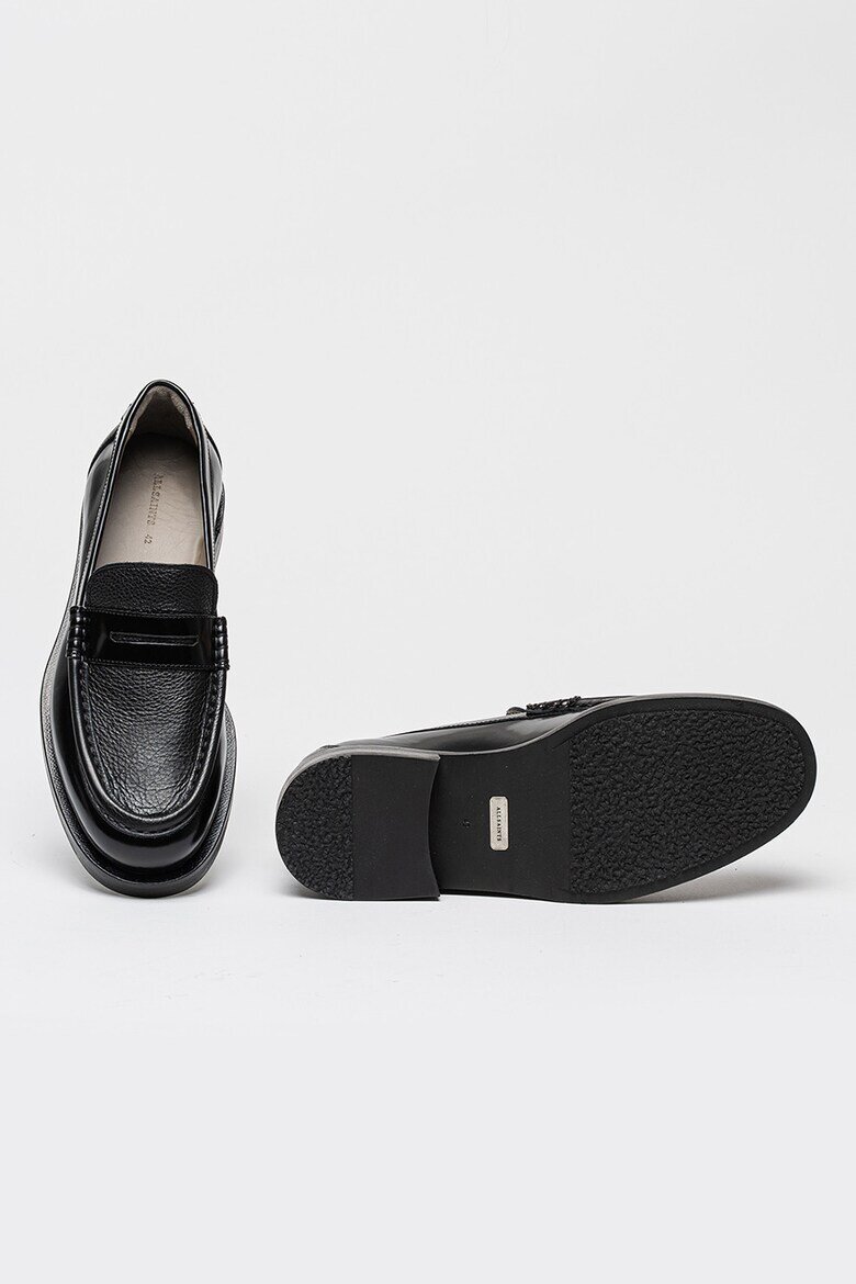 AllSaints Кожени мокасини с овален връх Черен