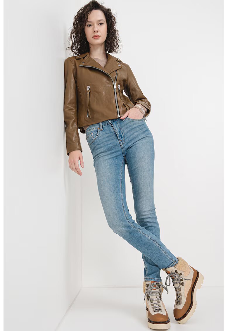 AllSaints Кожено слим яке Dalby