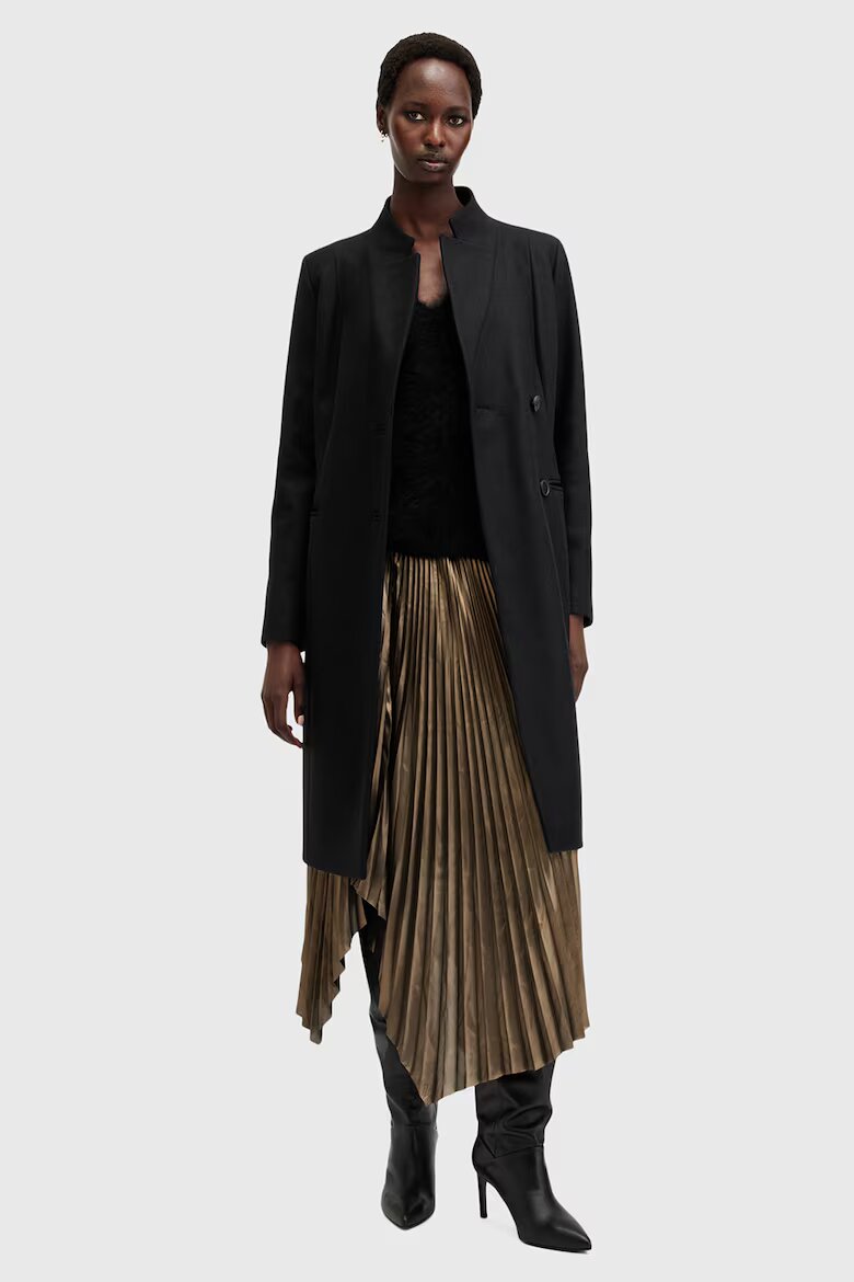 AllSaints Палто с вълна Черен
