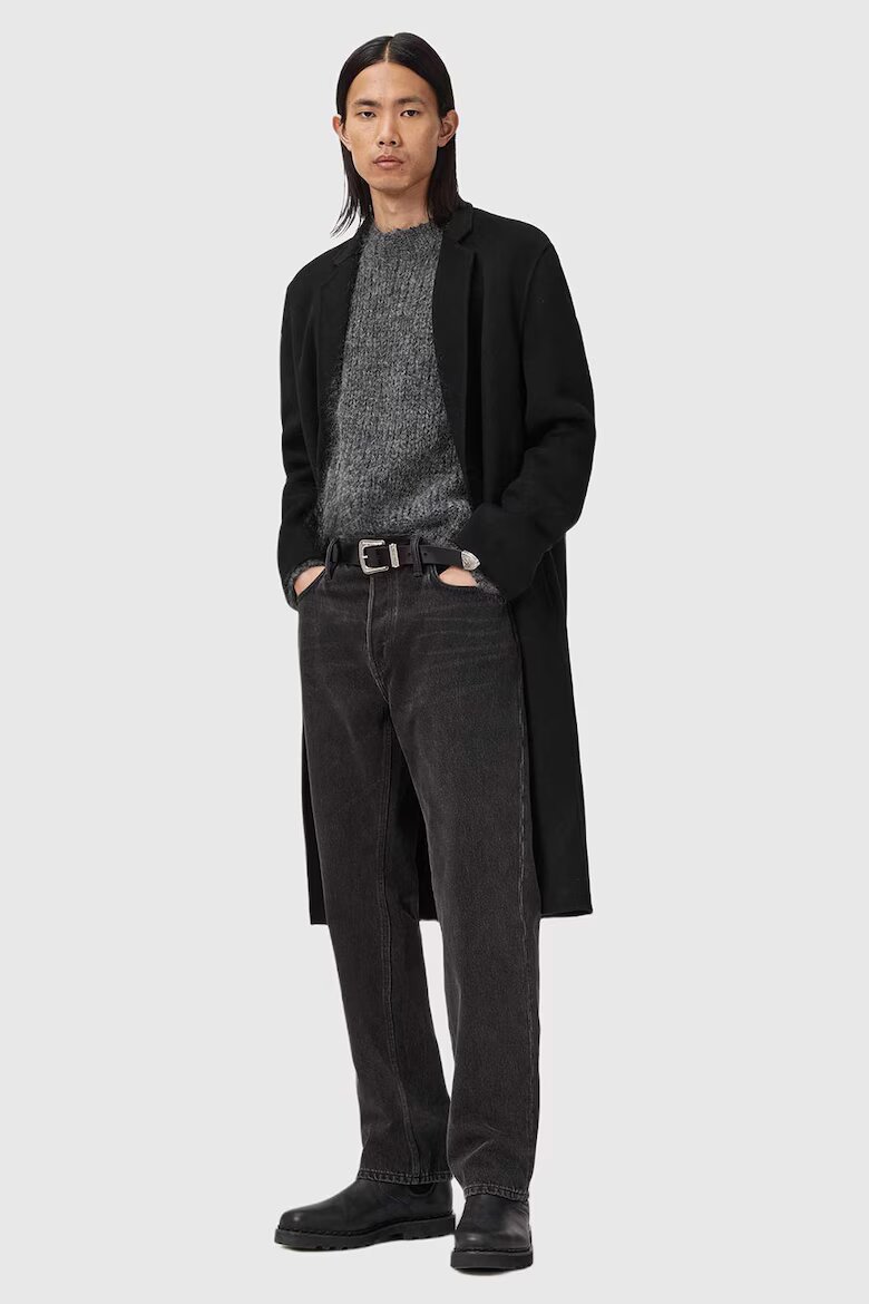 AllSaints Палто с вълна с копчета Черен