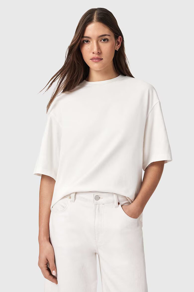 AllSaints Памучна тениска Esme Amelie Бял