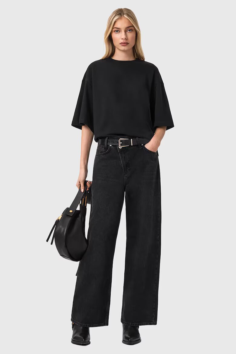 AllSaints Памучна тениска Esme Amelie Черен