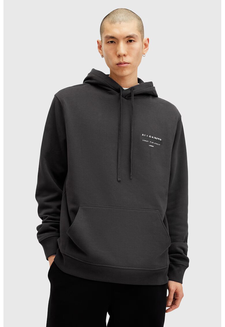 AllSaints Памучно худи Redact със свободна кройка