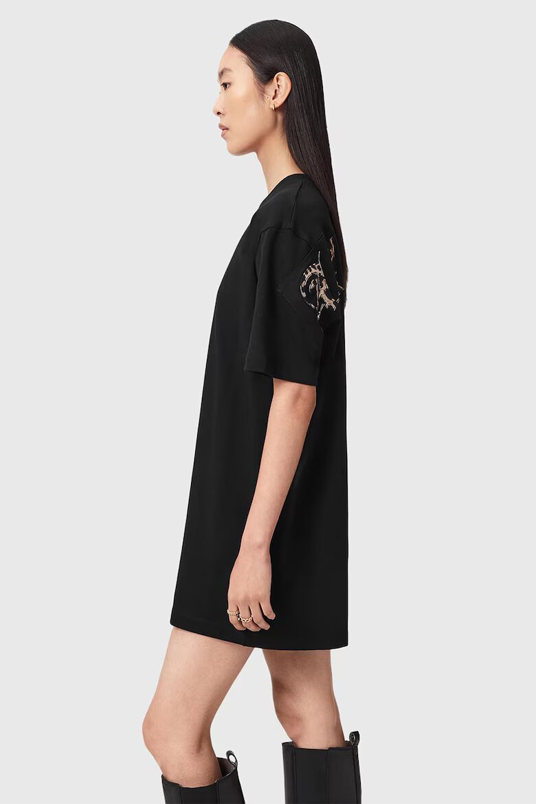 AllSaints Рокля-тениска от органичен памук Черен
