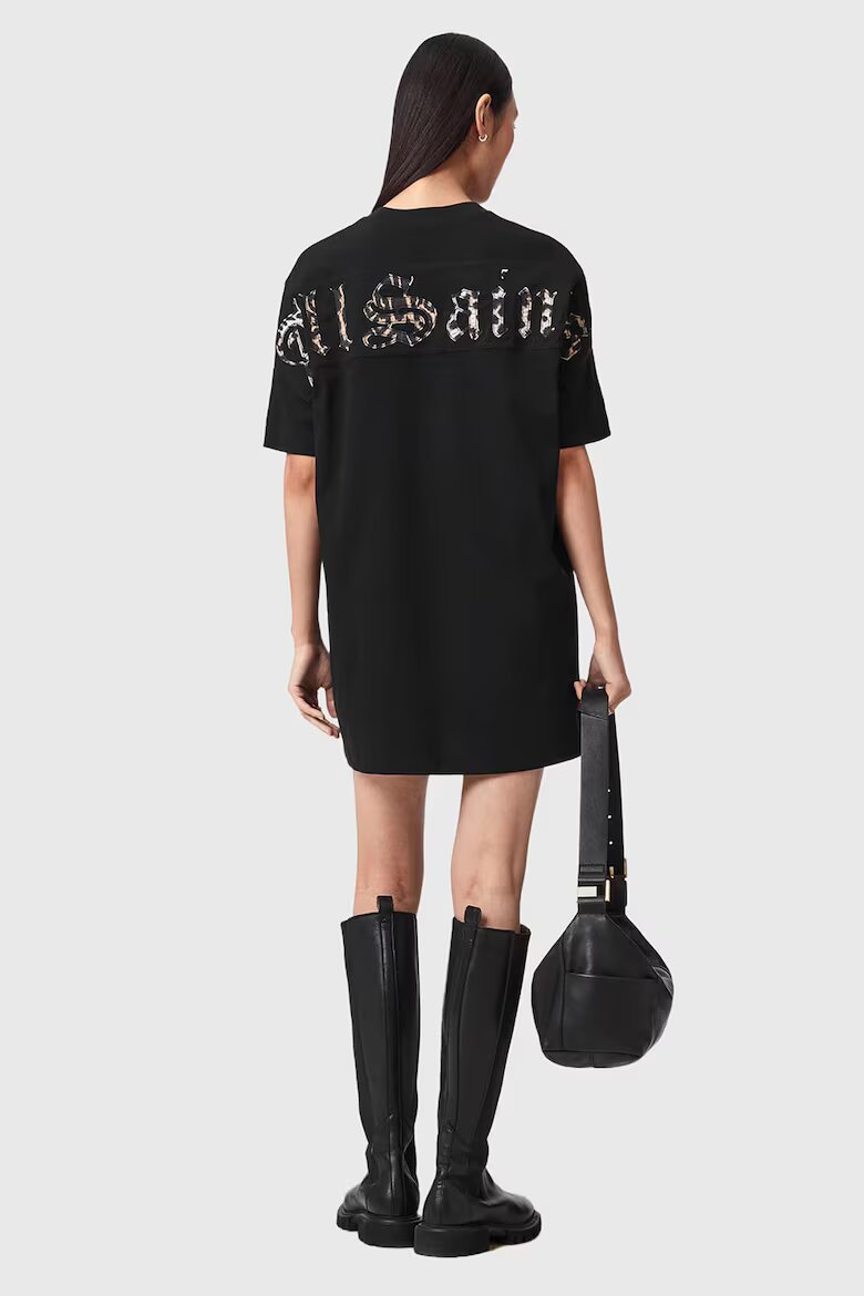 AllSaints Рокля-тениска от органичен памук Черен