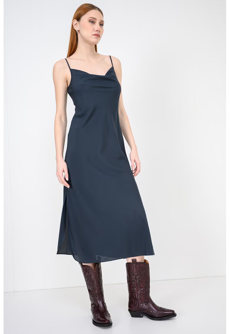 AllSaints Сатинирана рокля Hadley - Тъмносин