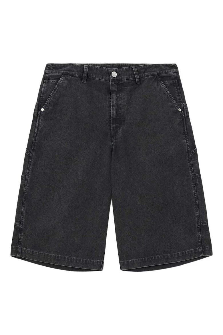AllSaints Широки дънкови карго бермуди Черен въглерод