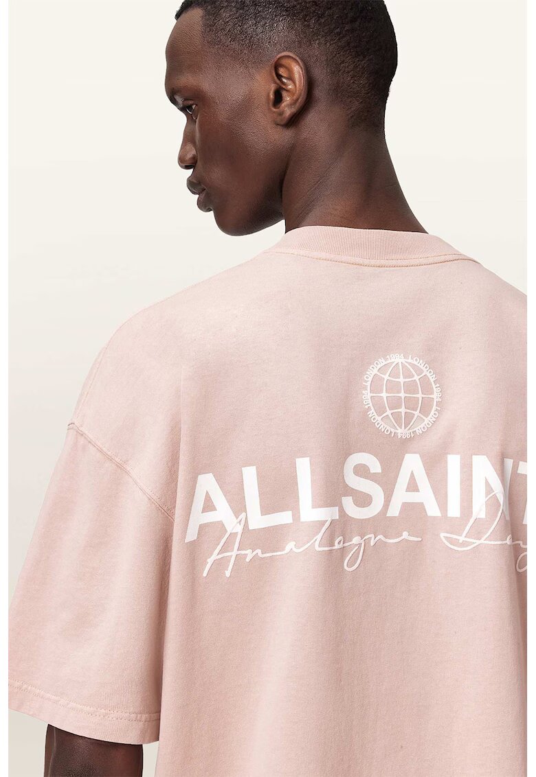 AllSaints Свободна тениска с лого и паднали ръкави