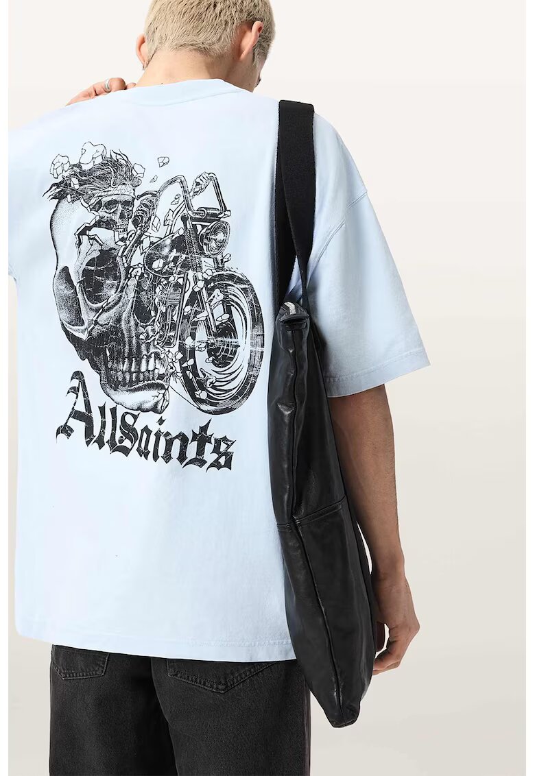AllSaints Свободна тениска с принт на гърба