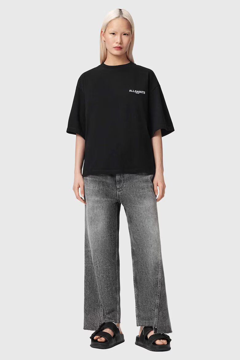 AllSaints Тениска Halis Amelie с принт на гърба Черен