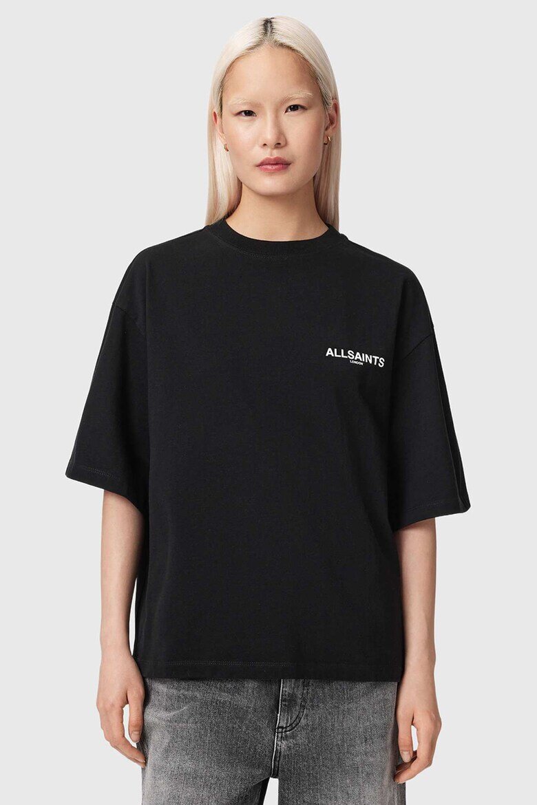 AllSaints Тениска Halis Amelie с принт на гърба Черен