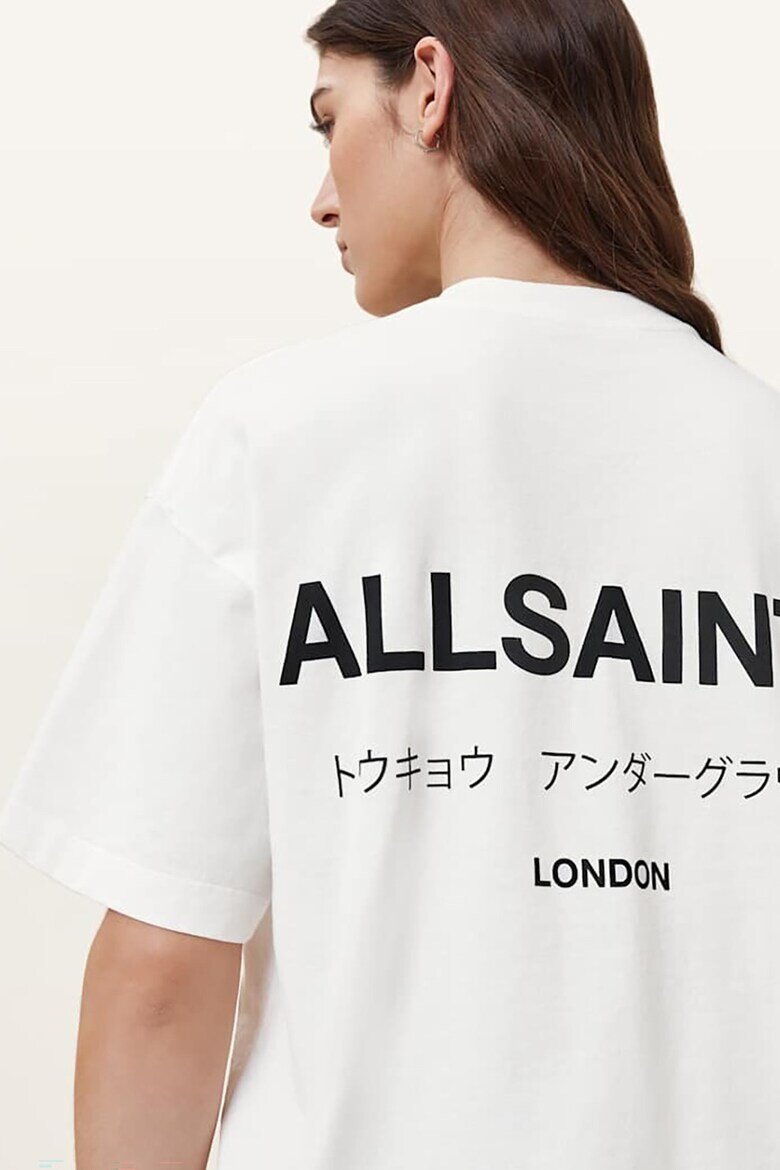 AllSaints Уголемена тениска Underground Etta Tee Бял