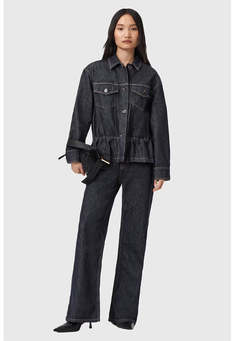 AllSaints Яке от деним Denby с подгъв пеплум