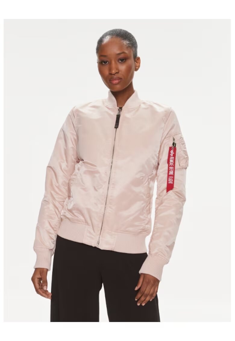 Alpha Industries Дамско бомбър яке - 303299668 - Найлон - Розово