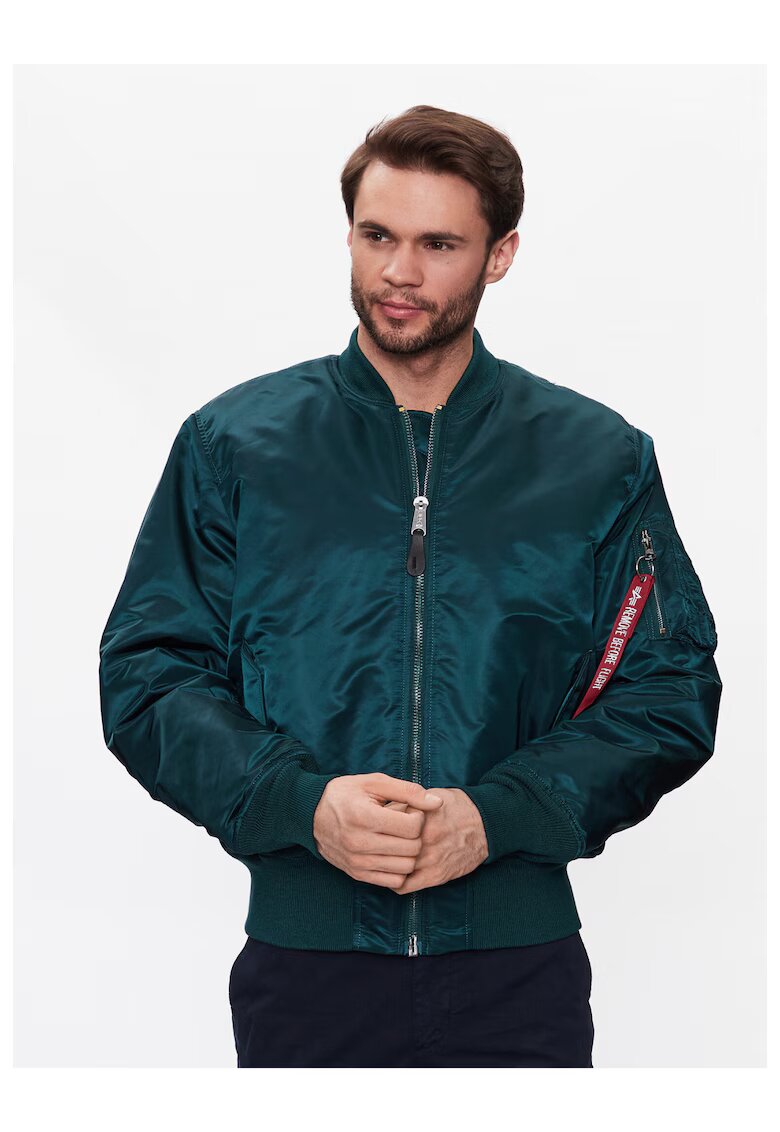 Alpha Industries Мъжко бомбър яке - 301548270 - Найлон - Тъмносиньо