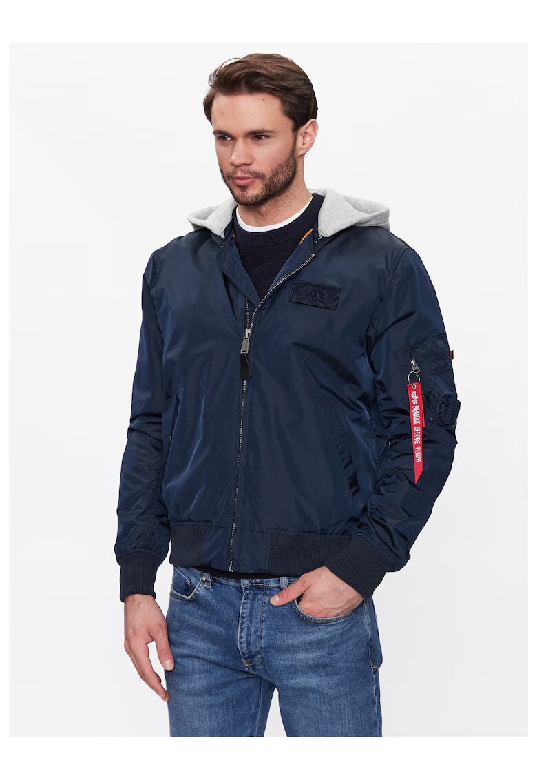 Alpha Industries Мъжко бомбър яке - 302235933 - Найлон - Синьо