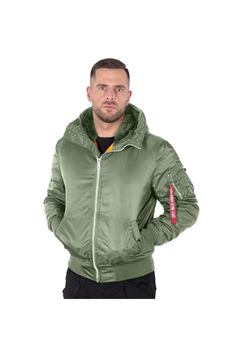 Alpha Industries Яке - MA-1 с качулка - Зелено - 1000гр - Зелен