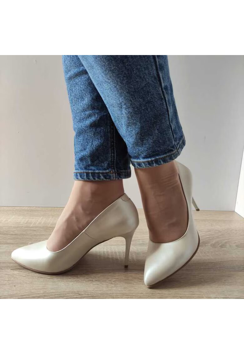 Antonio Елегантни дамски обувки 3527 Beige Mother of Perl - Бежови