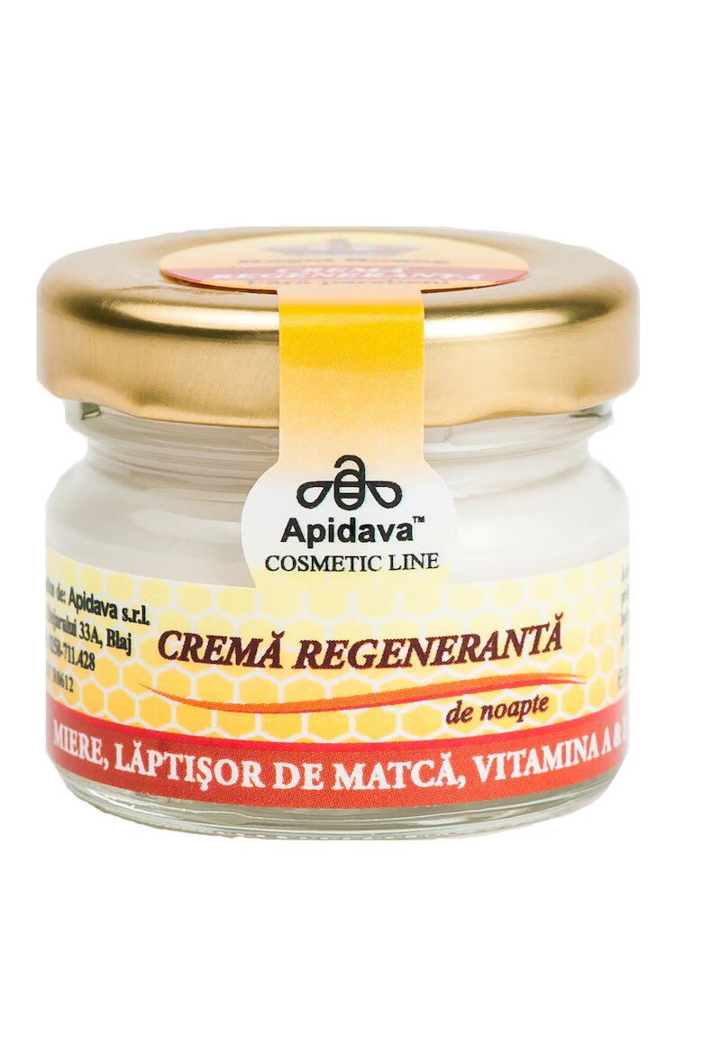 Apidava Cosmetic Line Нощен крем Apidava Регенериращ С мед пчелно млечице и витамин А 30 мл