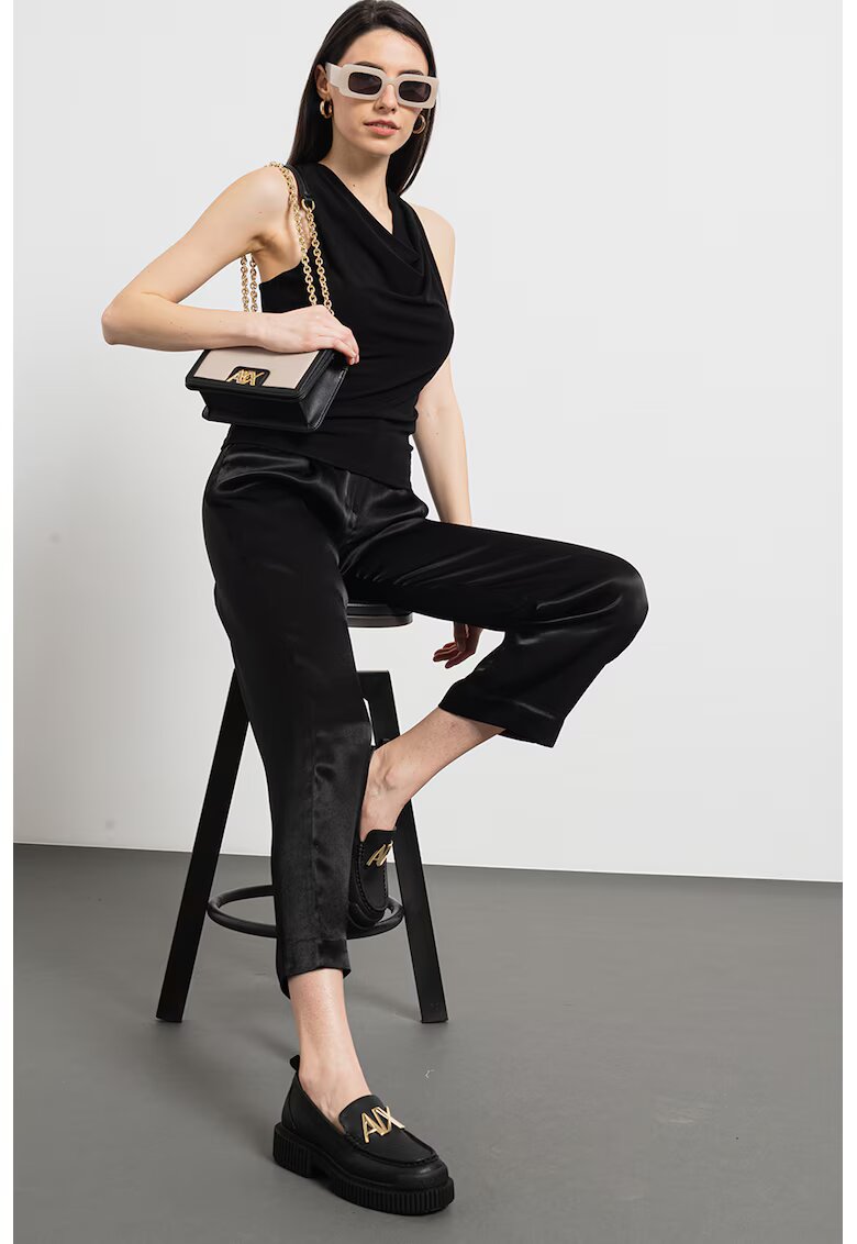 ARMANI EXCHANGE Блуза с драпирано деколте