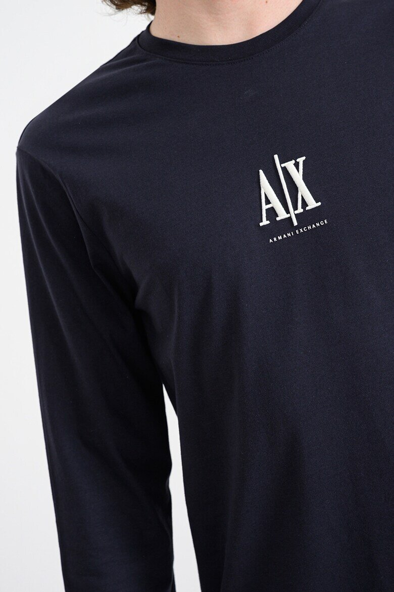 ARMANI EXCHANGE Блуза с лого Ултрамарин синьо
