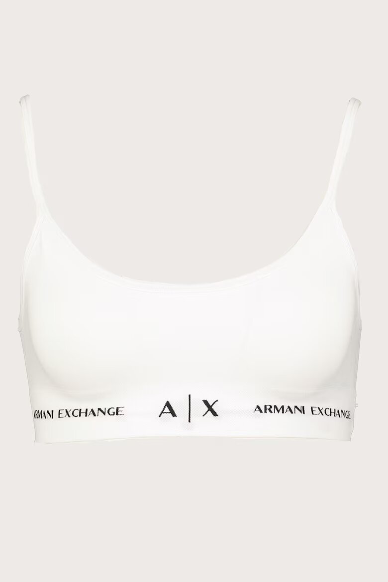 ARMANI EXCHANGE Бралет с лого Бял/Черен