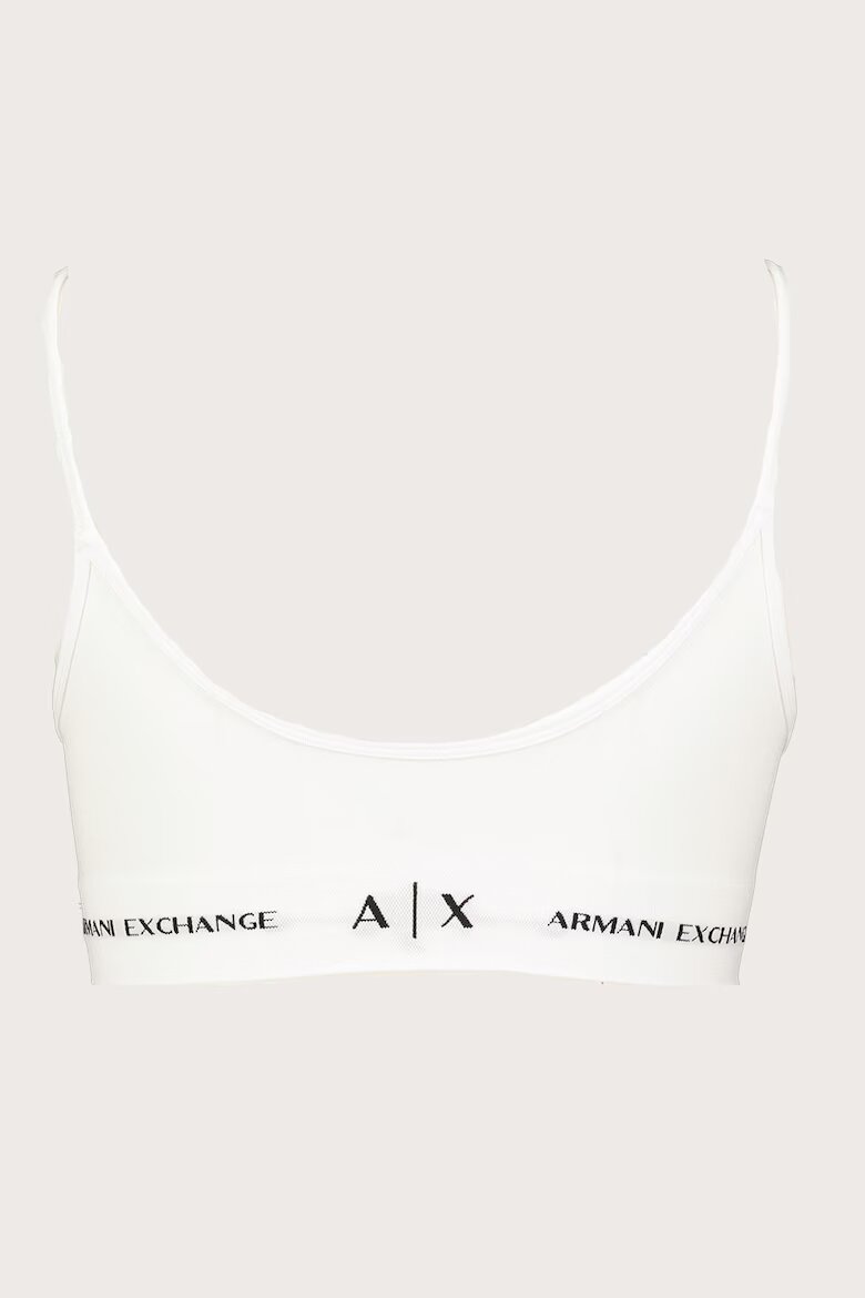 ARMANI EXCHANGE Бралет с лого Бял/Черен