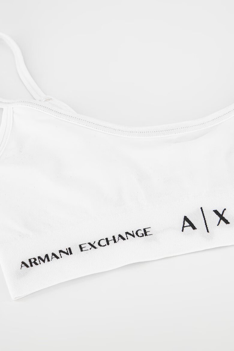 ARMANI EXCHANGE Бралет с лого Бял/Черен