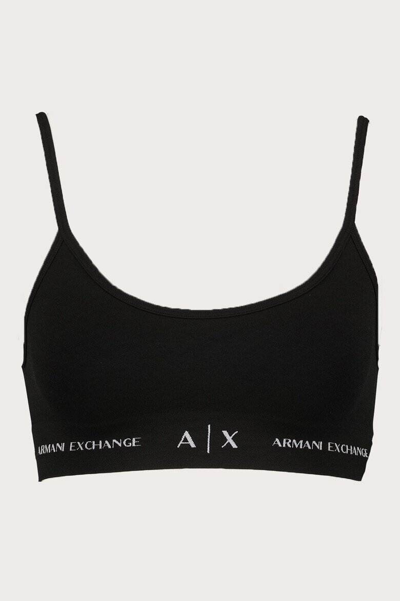 ARMANI EXCHANGE Бралет с лого Черен/Мръснобял