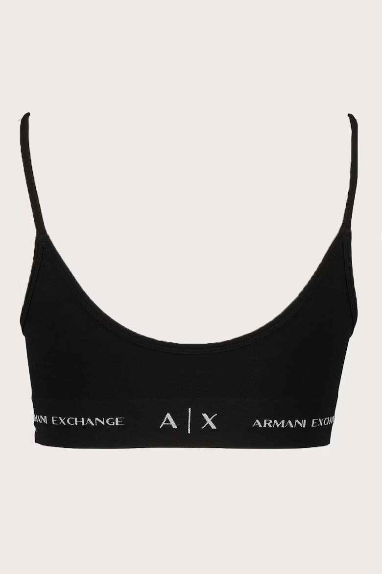 ARMANI EXCHANGE Бралет с лого Черен/Мръснобял