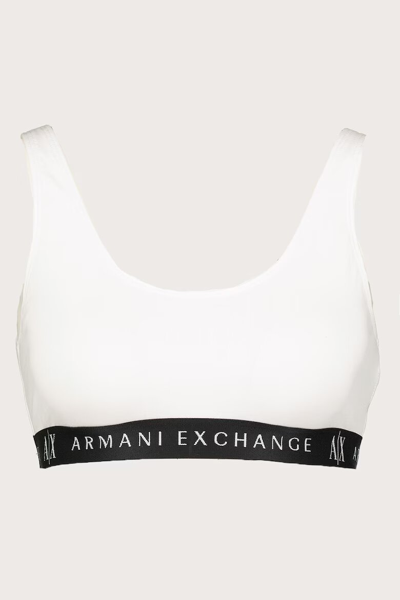 ARMANI EXCHANGE Бюстие с лого Бял/Черен