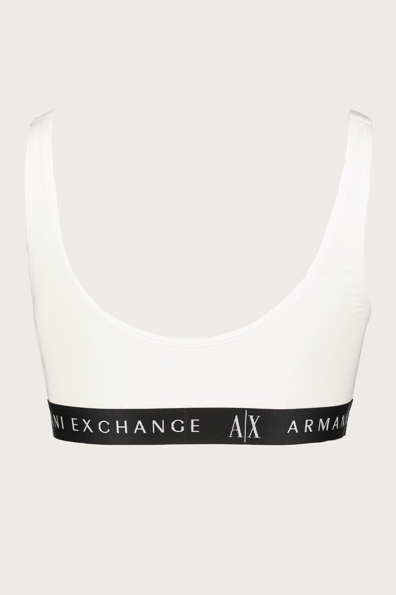 ARMANI EXCHANGE Бюстие с лого Бял/Черен