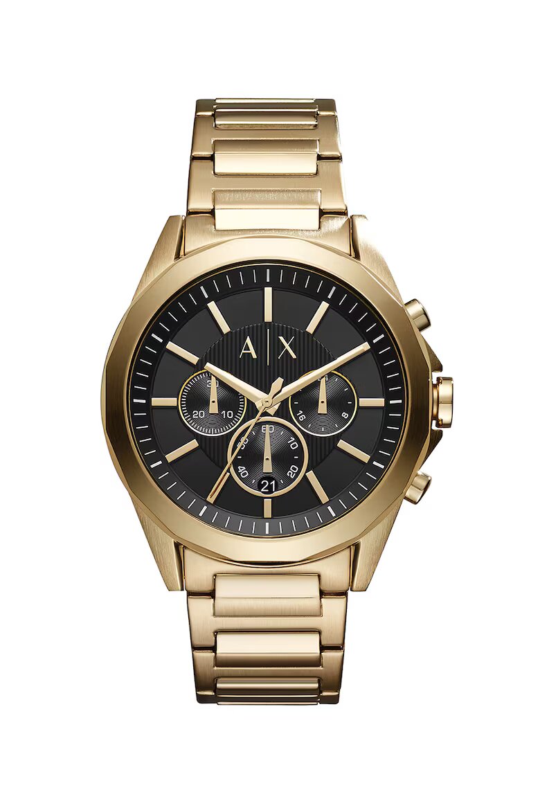 ARMANI EXCHANGE Часовник Drexler с хронометър и метална верижка Златист