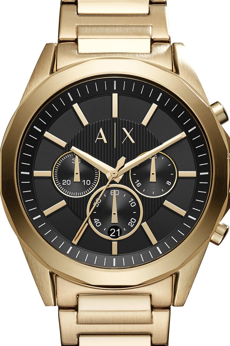 ARMANI EXCHANGE Часовник Drexler с хронометър и метална верижка Златист
