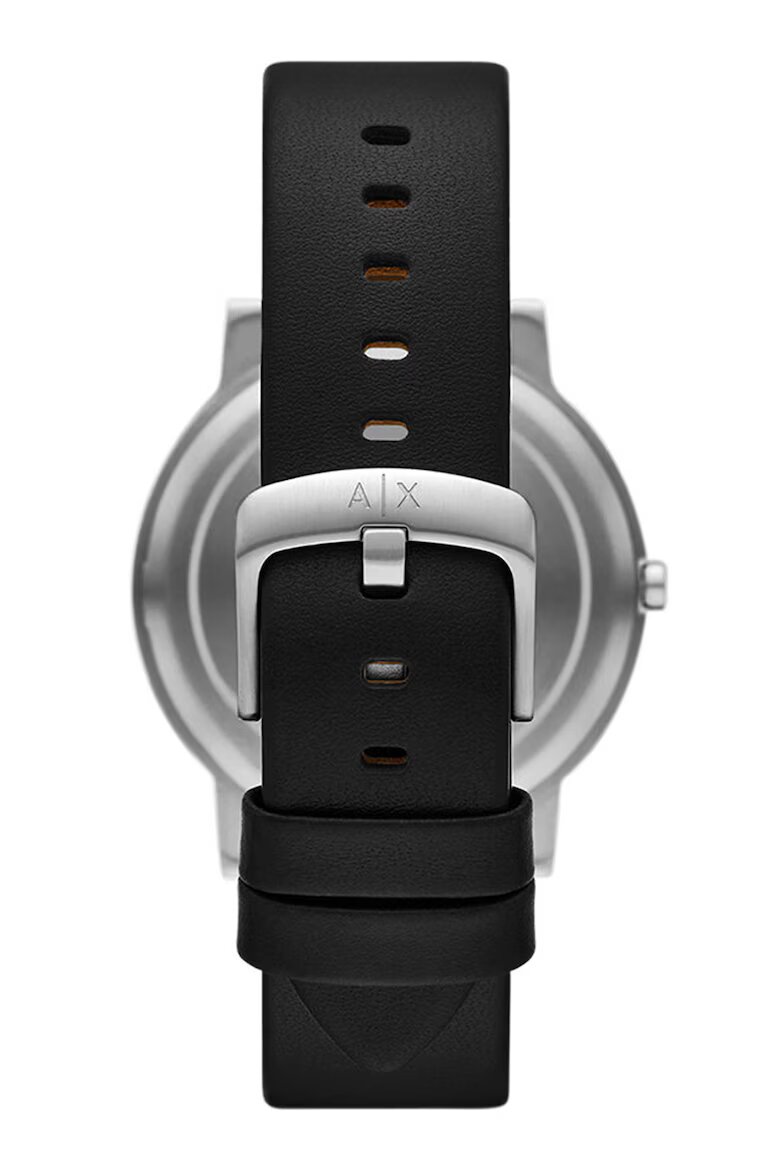 ARMANI EXCHANGE Часовник с кожена каишка и допълнителна от деним Черен/Тъмносин