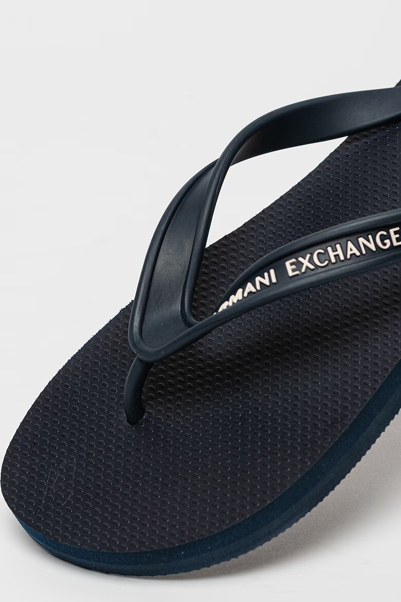ARMANI EXCHANGE Чехли с десен Мръснобял/Тъмносин